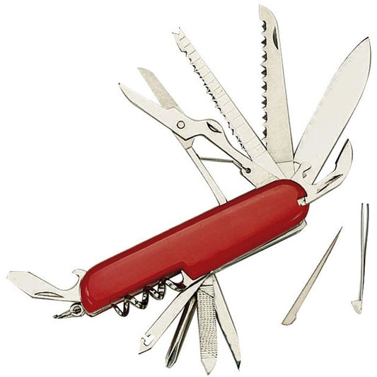 Red - Swiss Army Type Multi Funtion Pocket Tool