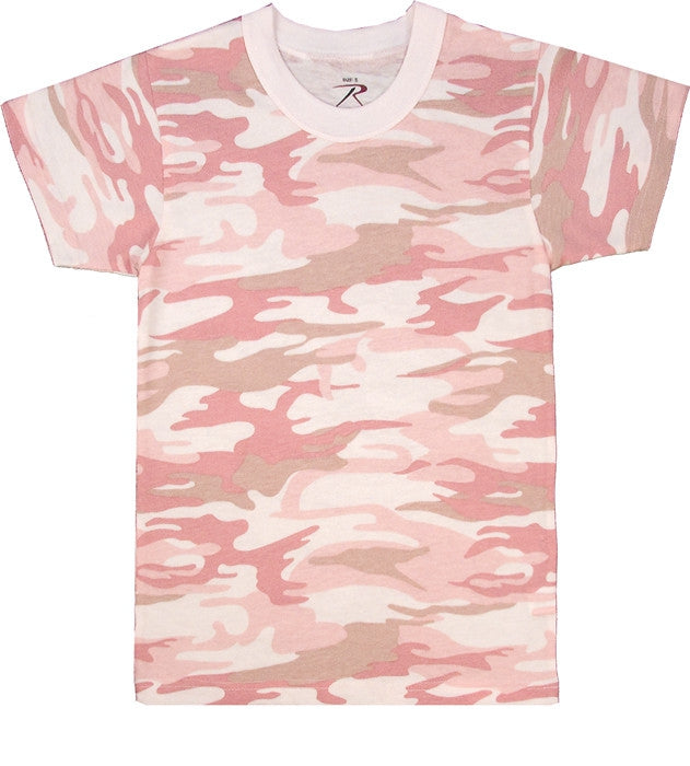 Baby Pink Camouflage - Kids Military T-Shirt