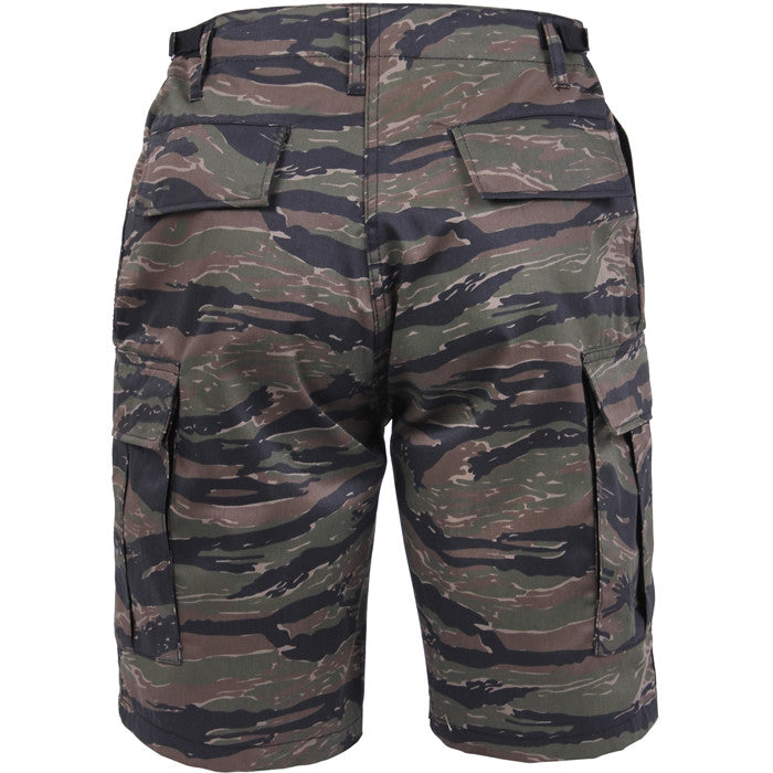 Tiger Stripe Camouflage - Military Cargo BDU Shorts - Polyester Cotton Twill