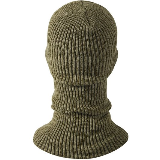 Olive Drab One Hole Face Mask Acrylic Balaclava Made in USA Cold Weather Tactical Mask