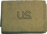 Olive Drab - Genuine GI US Warm Winter Blanket 62 in. x 82 in. - Virgin Wool USA Made