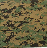 Digital Woodland Camouflage - Military Bandana 22 in. x 22 in.