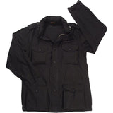 Black - Lightweight Vintage Army M-65 Jacket - Cotton