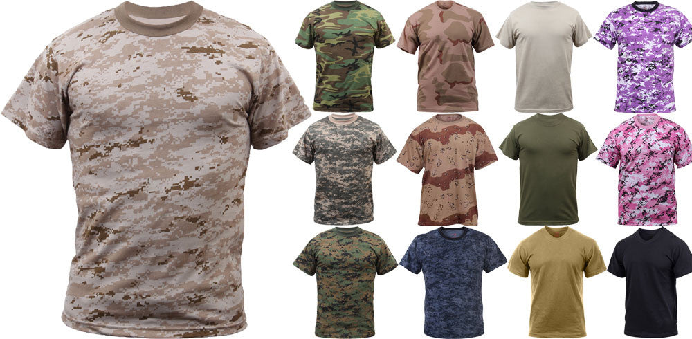Military T-Shirts, Short Sleeve Camo Tees